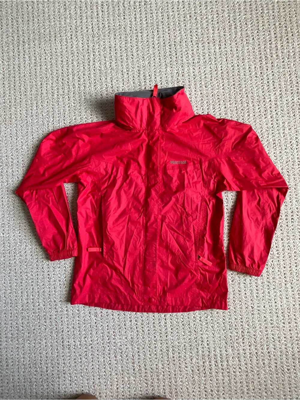 Marmot Hooded Rain Jacket Red Large